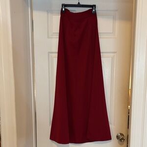 1950s vintage Elegant Red Maxi Skirt